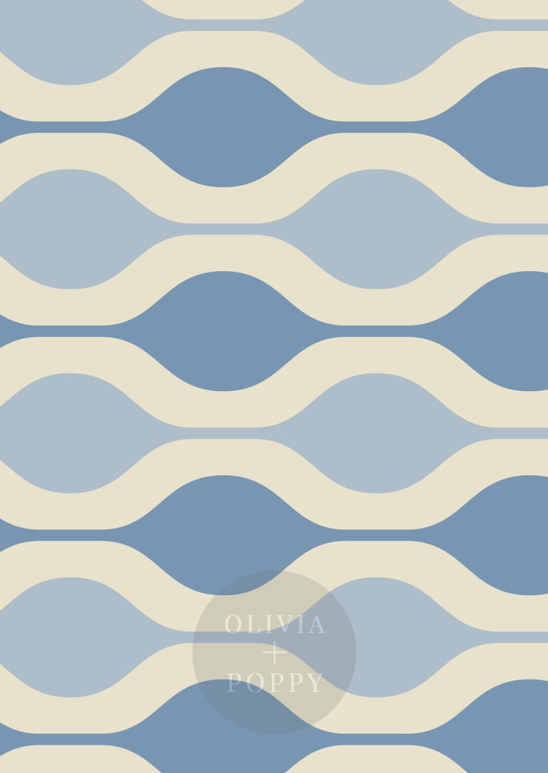 Connections Wavy Waters / Paste The Wall (Traditional Vinyl) Wallpaper