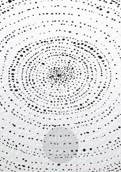 Dot Texture Wall Mural 8 Ft X 12 / Black + White Self-Adhesive (Removable) Wallpaper