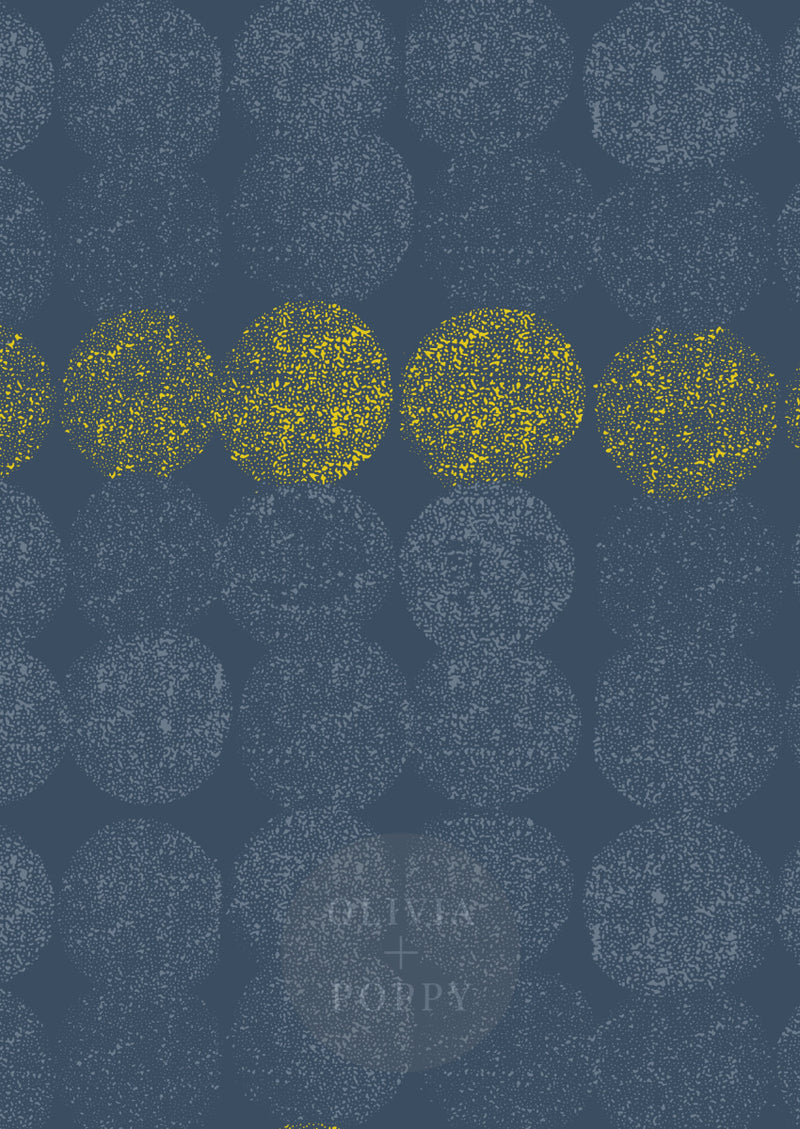 Dotted Line Paste The Wall (Traditional Vinyl) / Blue + Yellow Wallpaper