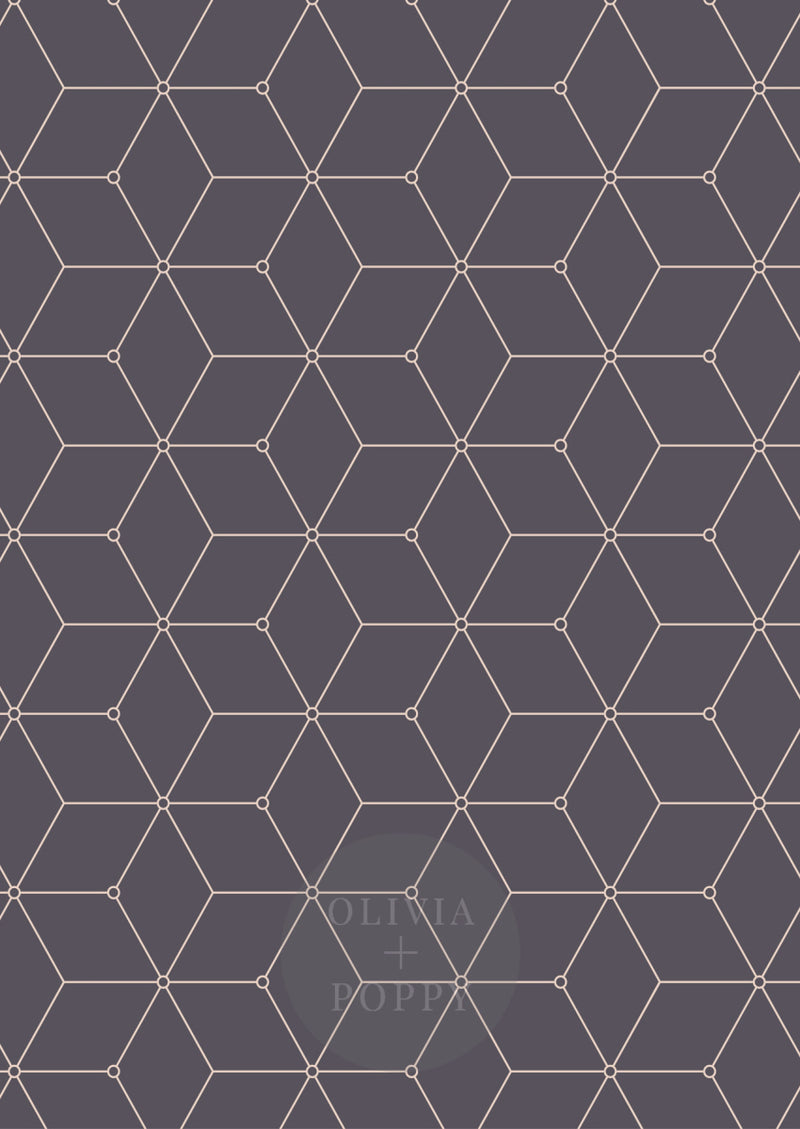 Geo Hex Wallpaper Sample Paste The Wall (Traditional Vinyl) / Iron + Wheat
