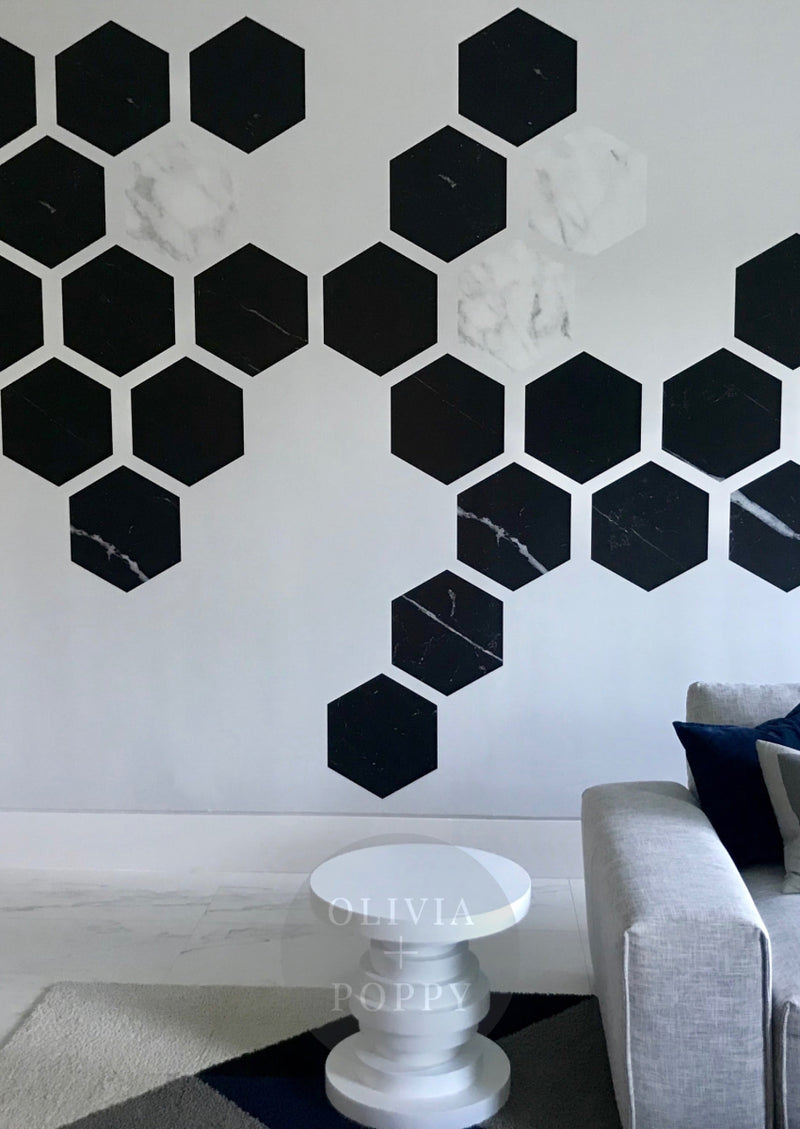 Hexagon Pattern Wall Mural Sample Wallpaper
