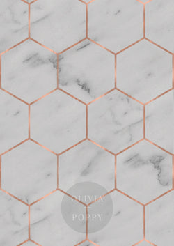 Marble Hexagon Wallpaper