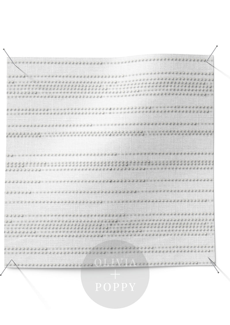Morse Code Fabric White + Black / Yard