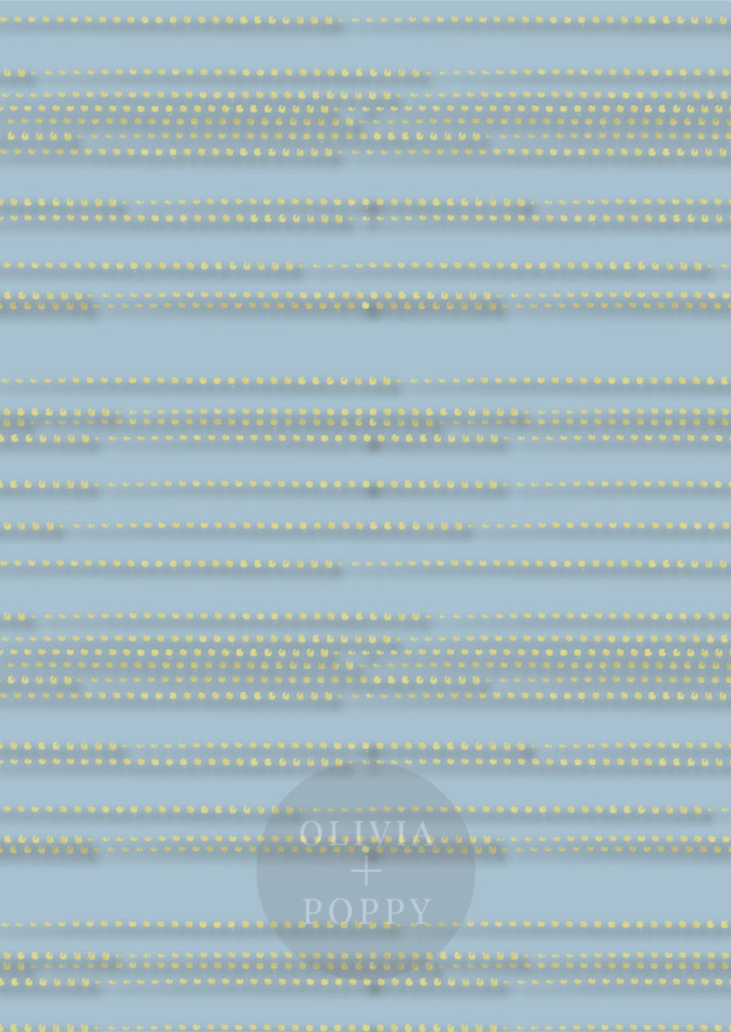 Morse Code Paste The Wall (Traditional Vinyl) / Powder Blue + Citrus Wallpaper