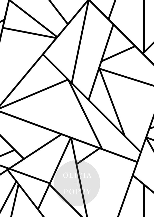 Origami Wallpaper Sample Paste The Wall (Traditional Vinyl) / Black + White