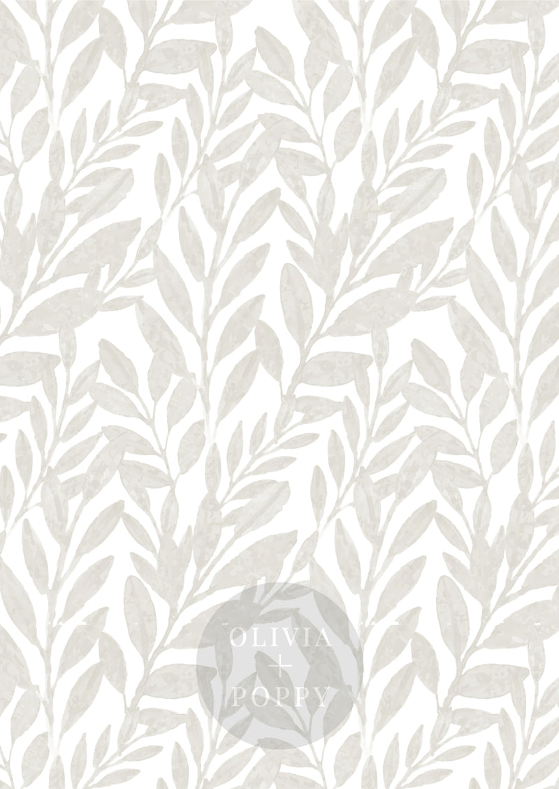 Reef Watercolor Wallpaper Paste The Wall (Traditional Vinyl) / Bone + White