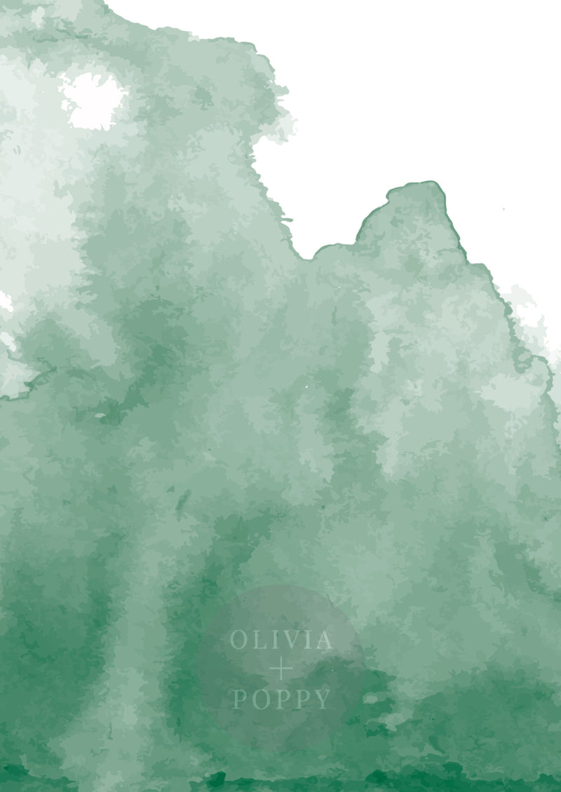 Spill Watercolor Wall Mural Sample 8 Ft X 12 / Green + White Paste The (Traditional Vinyl) Wallpaper