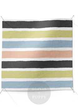 Tattered Stripes Fabric Contemporary Cabana / Yard