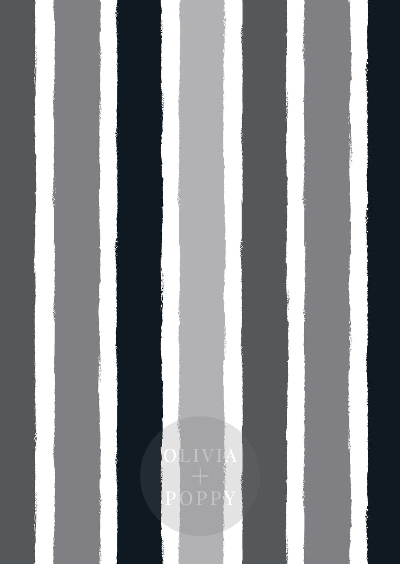 Tattered Stripes Sample Paste The Wall (Traditional Vinyl) / Vertical Greys Wallpaper