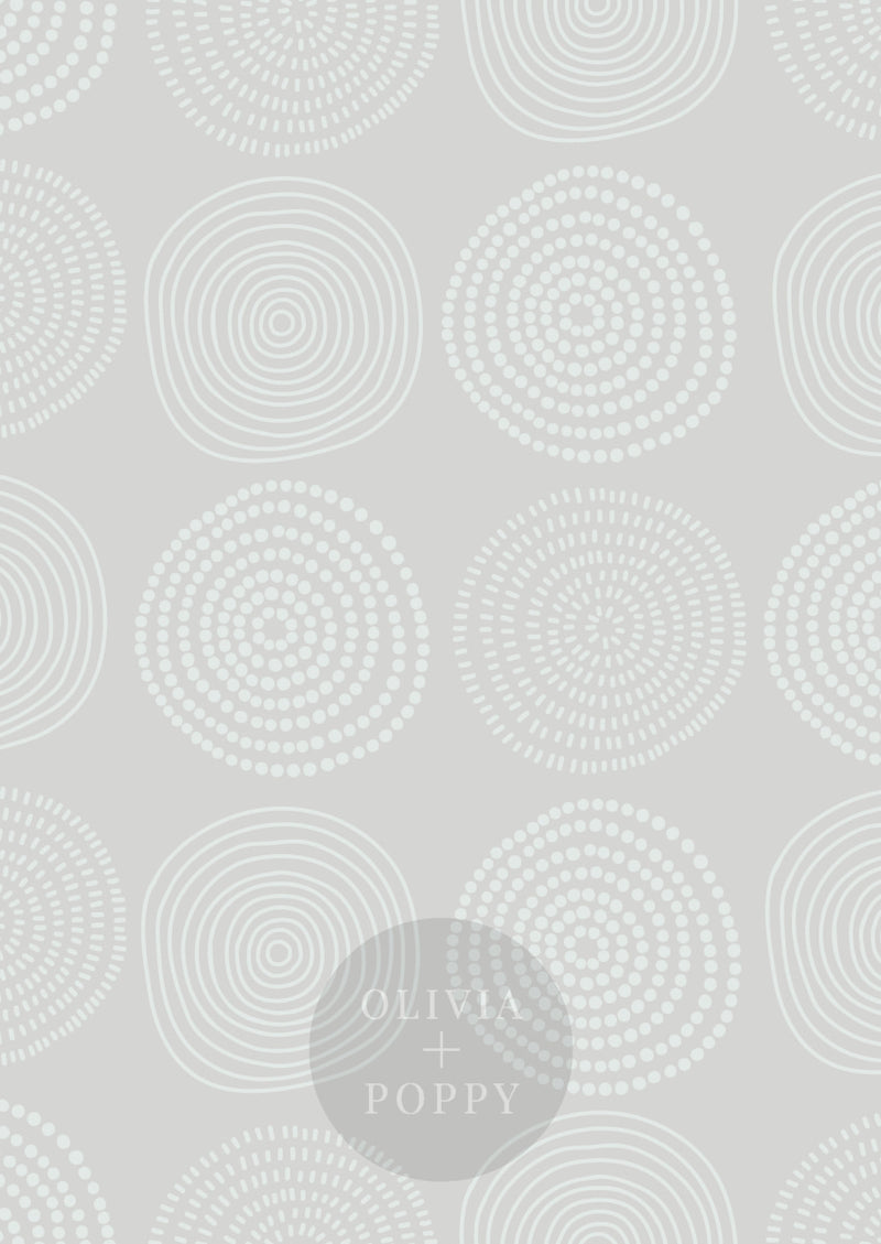 Tree Ring Wallpaper Sample Paste The Wall (Traditional Vinyl) / Grey + Neutral