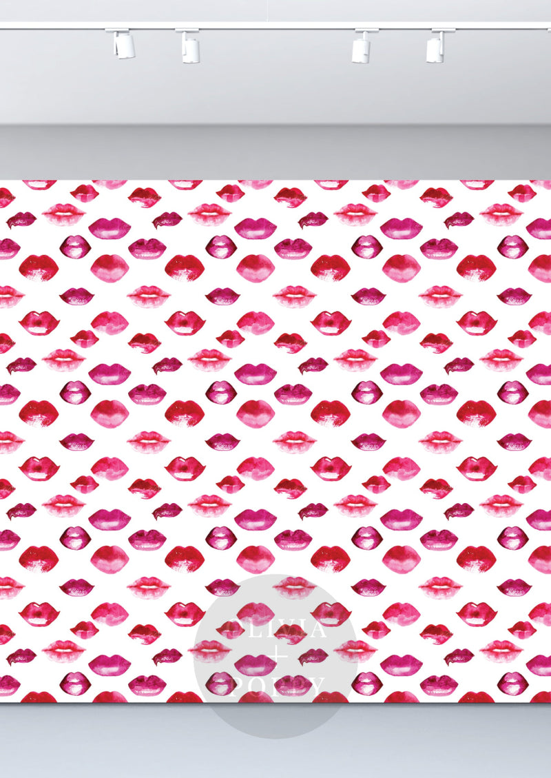 Watercolor Lips Wallpaper Sample