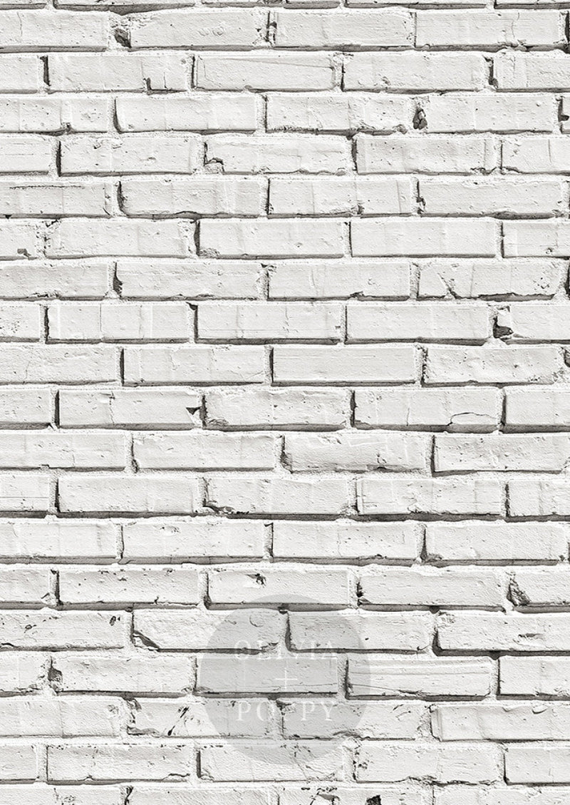 White Brick Wall Mural Sample Wallpaper